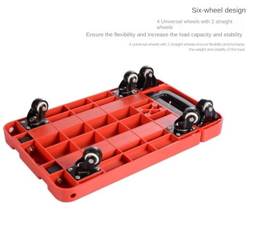 Dolly Cart plegable con 6 ruedas y mango telescópico miniatura 5