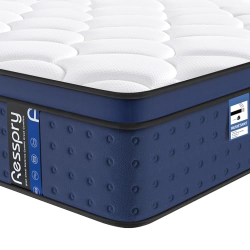 Resspry Double Mattress, 12Inch Hybrid Mattress for Pressure Relief, Breathable Foam with...