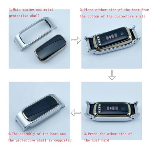Image of Compatible with Fitbit Luxe Bands,Stainless Steel Metal Replacement Strap Wrist Band Compatible for Luxe Fitness Tracker