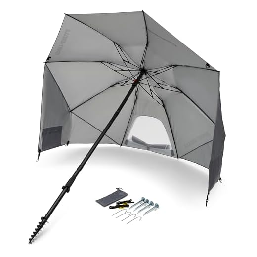 Best beach umbrella sdrill bit and auger UPF 50+ Sun Protection Umbrella for Outdoors