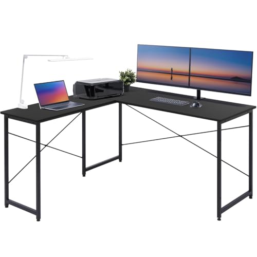 Amazon | L字デスク パソコンデスク L字 モニターアーム対応 幅150cm+