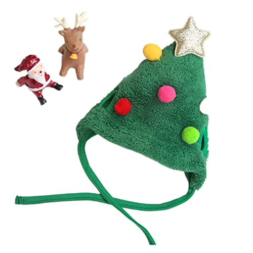 xiaoye 1 Stück Hund Weihnachten Bandana Weihnachtsmütze Hund Schal Dreieck Lätzchen Kopftuch Weihnachten Kostüm Outfit for kleine mittelgroße Hunde Katzen Haustiere (Color : Tree hat L) Cover