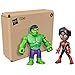 Spidey and His Amazing Friends Hero Reveal 2-Pack, Marvel Action FiguresMask Flip Feature, Miles Morales and Hulk