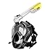 Khroom® Máscara de esnórquel para Adultos, CO2, protección Completa de 180°, con compensación de presión, máscara de Buceo, máscara de Buceo de Cara Completa, máscara de natación (versión 3.0)