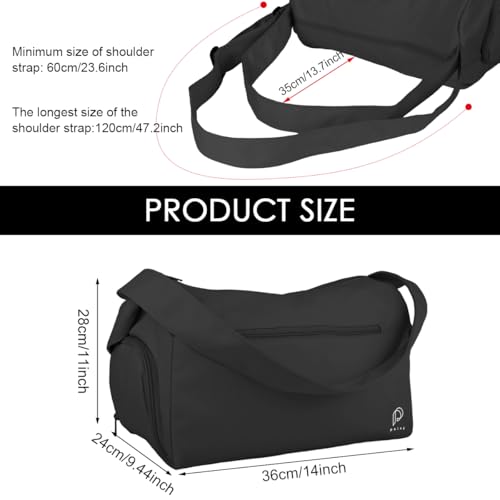 Image of PALAY Gym Bag with Shoe Compartment Waterproof Travel Duffle Tote Carry