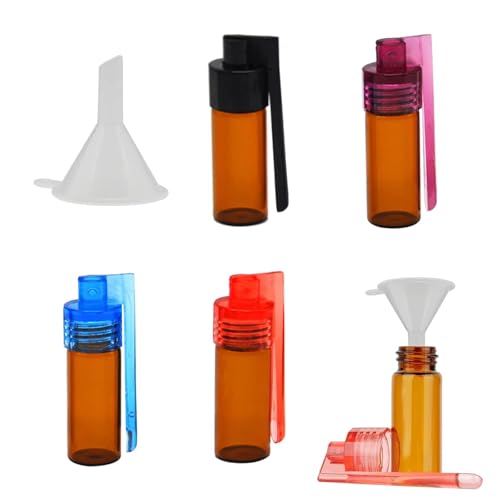 Bangbobi Dosatore per tabacco da fiuto, set da 4 pezzi per campeggio con imbuto, dosatore impermeabile per spezie, dosatore per coca, cucina, viaggi (51 mm)