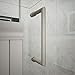DreamLine Mirage-X 55 - 59 inch W x 71 inch H Frameless Sliding Shower Door in Brushed Nickel; Left Wall Installation