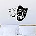 Maschera Teatrale Faccina Sorridente E Faccia Triste Modello Adesivi Decorazione Della Parete Soggiorno Decorazione Della Parete Decorazione Della Casa 55X44Cm