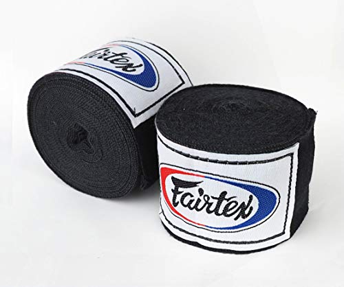 FAIRTEX(�t�F�A�e�b�N�X) �o���e�[�W Elastic Cotton �u���b�N 4.5�l �L�k�^�C�v �Q�P�Z�b�g ���G�C�^�C �{�N�V���O MMA �i���Z �X�|�[�c �O���[�u Gloves Bandage