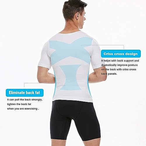 BIGFOX Compression Shirts Men Slimming Body Shaper Gynecomastia Mens Shapewear Tummy Control Short Sleeve Shirt Tank Top4