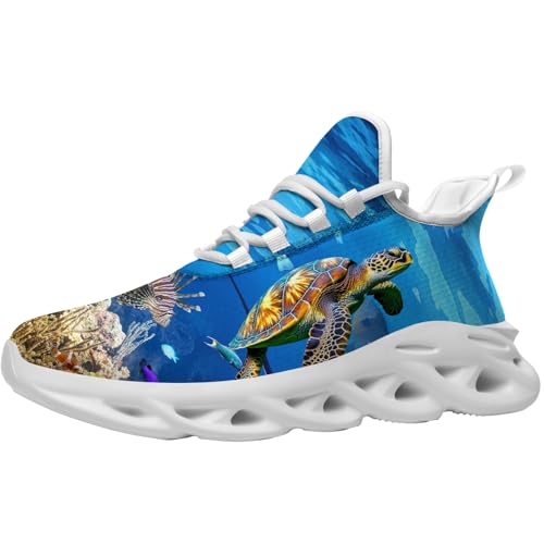 Men's Women's Turtle Shoes Sea Turtle Sneakers Running Walking Tennis Shoes
