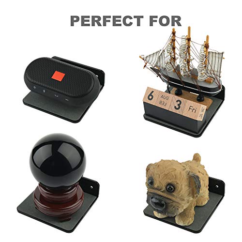 Txesign Small Wall Shelf Speaker Stand, Small Shelf Speaker Mount For Bluetooth Speaker, Webcam, Cell Phones, Mesh Router,Toy Display Shelf Acrylic Speaker Shelf (Black) #TOP6