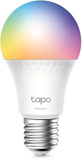Tapo TP-Link L535E alexa lampe E27, Matter zertifiziert, Mehrfarbrige dimmbare smarte WLAN Glühbirne, Kompatibel mit Alexa, Siri oder Google Assistant, Energieüberwachung, Kein Hub notwendig