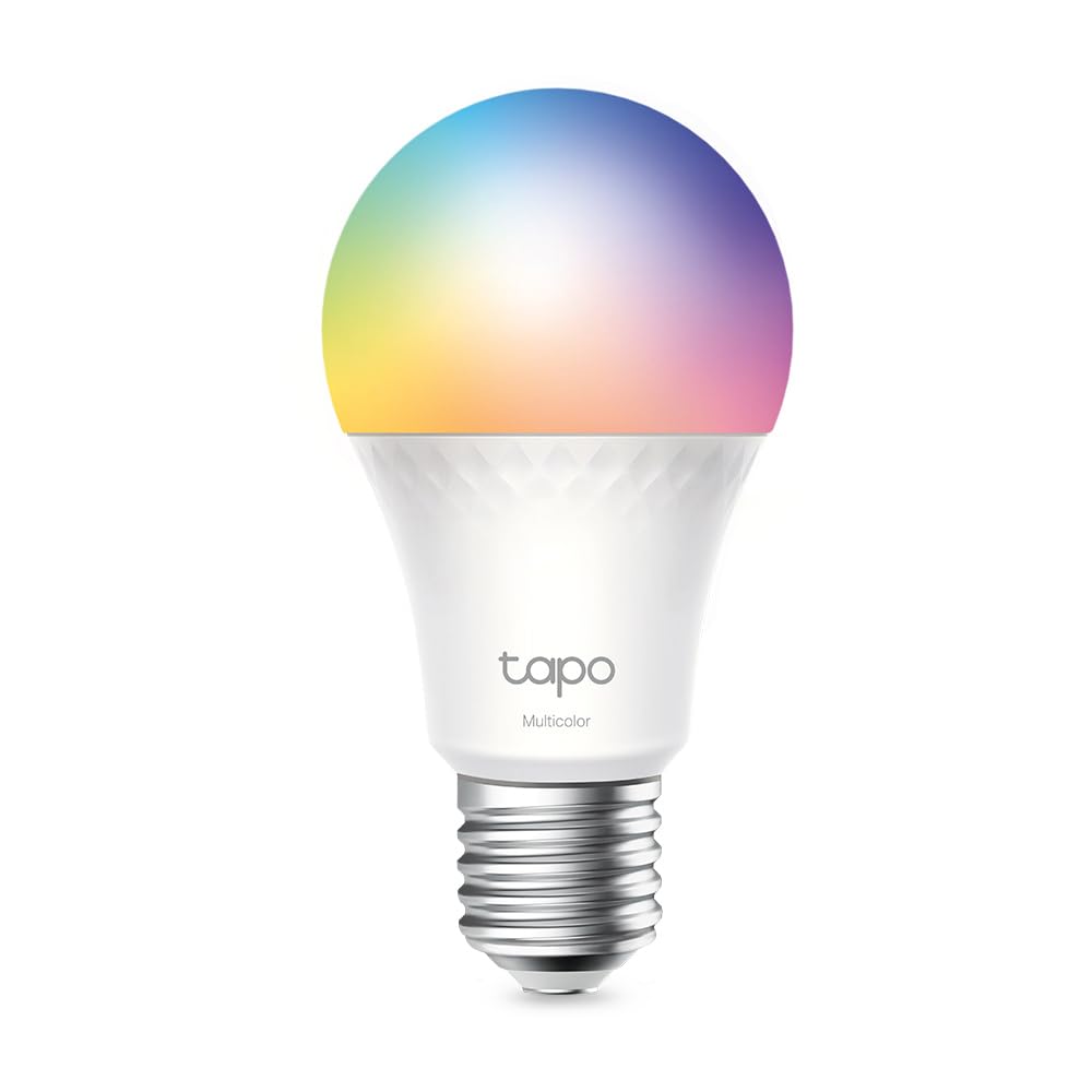Tapo Tapo TP-Link L535E alexa lampe E27, Matter zertifiziert, Mehrfarbrige dimmbare smarte WLAN Glühbirne, Kompatibel mit Alexa, Siri oder Google Assistant, Energieüberwachung, Kein Hub notwendig