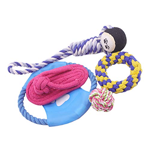 Homozy 1 conjunto de brinquedos variados de algodão para cães para tédio mordida de animais de estim