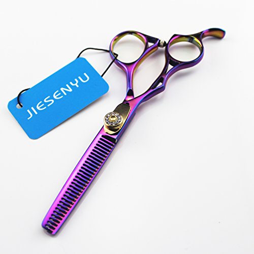 Ciseaux de coupe pour gaucher JIESENYU 14cm ciseaux à effiler coiffure - 3