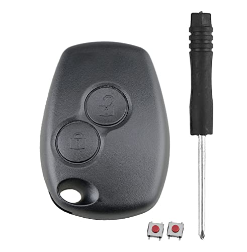 Coque Clé Compatible avec Renault Twingo Kangoo Clio Modus, Boitier Cle Twingo 2,Coque Cle Kangoo,Clef Modus-2Boutons
