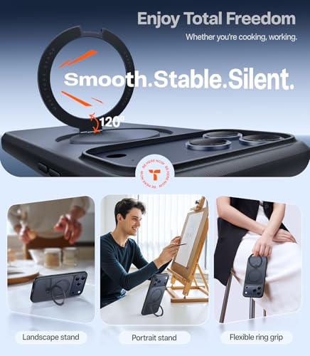 Image of TORRAS for iPhone 17 Pro Case Magnetic Stand, 4X Military Drop Protection