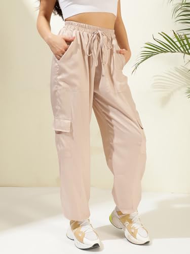 Image of KOTTY Women's High Rise Relaxed || Straight || Joggers Fit Cargo's for Pants || Trousers