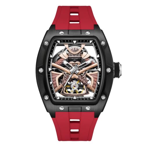 Image of ALIX Men's Automatic Skeleton Self-Winding Water Resistant Chronograph Analog Watch