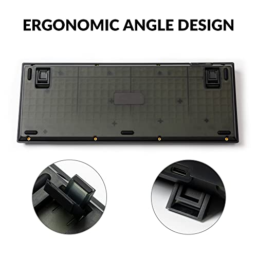 Image of Keychron V3 Wired Custom Mechanical Keyboard, TKL Tenkeyless QMK /VIA Programmable Macro with Hot-swappable Keychron K Pro Brown Switch Compatible with Mac Windows Linux (Frosted Black-Translucent)