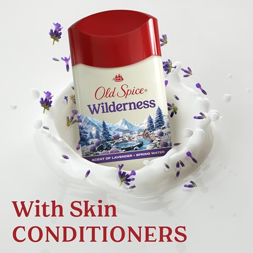 Image of Old Spice Dry Feel Antiperspirant Deodorant for Men, 24 /7 Fresh, 24 /7 Sweat & Odor Protection, Gentle on Skin with Skin Conditioners, Wilderness with Lavender, Spring Water Scent, 2.6 oz (Pack of 12)