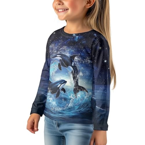 Image of Uourmeti Girls Graphic Tees Long Sleeve T Shirts for Teens Casual Tshirts Junior Sportswear Fall Tops
