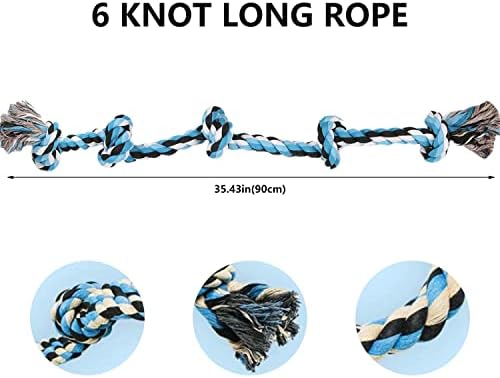 Dog Rope Toys Large, XXL 36inch Rope Toys for Strong Large Dogs, Durable Dog Chew Toy 5 Knots Rope for Aggressive Chewers of War, Interactive Rope Chew Toys for Medium Large Dog Breeds Teeth Cleaning