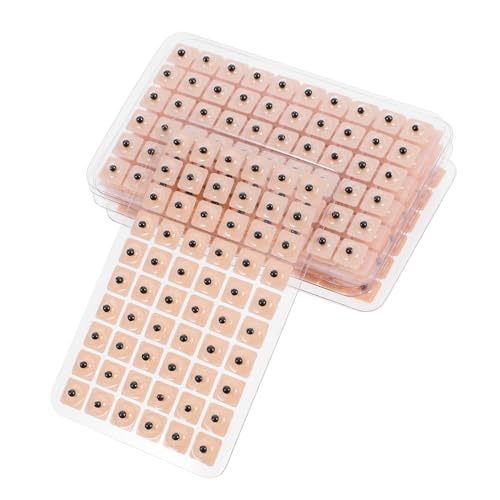 PEPLAYTAL 600 Piezas Unidades de Parches Desechables para Orejas con Semillas de Acupresión Estimulantes de Puntos Vigorizantes y Apertura de Canales Energéticos para de Masaje y