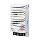 Adaptateur d'alimentation 150 W 24 V 6,5 A : avec une entrée universelle à large plage de 100-240 V CA (50/60 Hz), cette source d'alimentation fournit une sortie stable de 24 V CC, capable de fournir jusqu'à 6,5 A pour une puissance maximale de 150 W. La tension de sortie est maintenue dans une plage de ±10 % (de 23,5 V à 24,5 V), ce qui garantit une large compatibilité avec une grande variété d'appareils de 24 V.