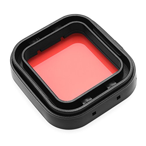 MASUNN Polariseur 3 Couleurs Plongée sous-Marine Filtre Lentille UV pour Gopro Hero 3 +-Rouge