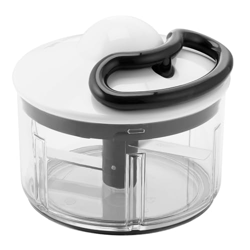 Tefal 5-Sekunden Zerkleinerer K13303 Ohne Strom Fassungsvermögen: 500 ml Multizerkleinerer für Gemüse Obst Zwiebeln Nüsse Knoblauch Babynahrung Weiß/Schwarz/Transparent