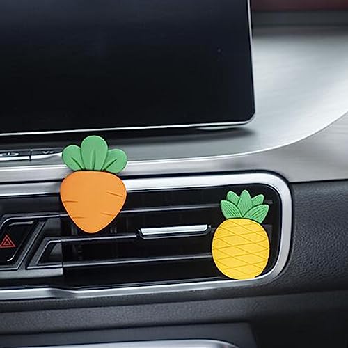 Image of 2 Pcs Strawberries Car Air Vent Clips Perfume Clip Car Decorative Clip,Carrots