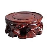 GOLDY&WENDY Asian Home Hand Craft Wooden Stand Oriental Vase Buddha Statue Plant Stand