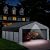Benass Carports Canopy Heavy Duty, Fully Enclosed Metal Garage with Sidewalls (20x20, White)