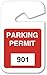Brady 96279 4 3/4" Width x 2"Height, Vinyl, Blue Rearview Mirror Hanging Tags (100 Tags)