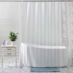 Cortina De Ducha Transparente Cortina de Baño, Cortina de Ducha, Cortina Ducha Impermeable, Cortina de Ducha Transparente, Cortina de Baño Antimoho, para Baño Familiar y Baño de Hotel, 180 X 200cm