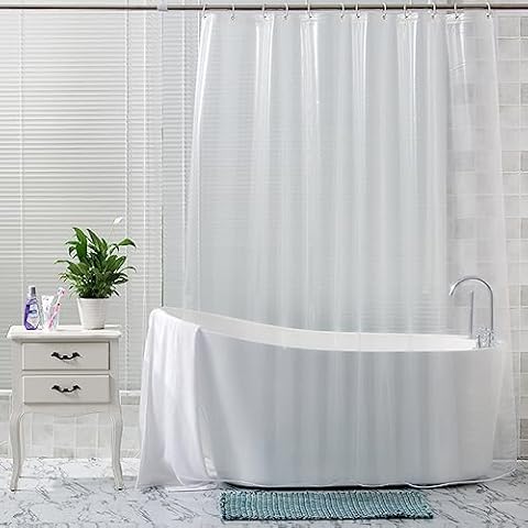 Helweet Transparent Waterproof Shower Curtain Liner Cover