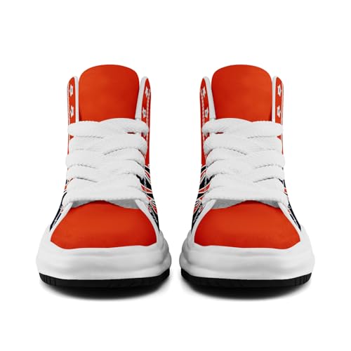Custom Flame High-Top Platform Sneakers, Fashion Chunky Elevated Canvas Trainers for Streetwear Race Casual Footwear2