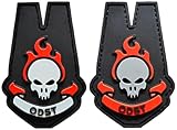 Halo Red and Black PVC Rubber ODST Patch | 2pc Hook Fastener Backing 2.25'x 3' B267