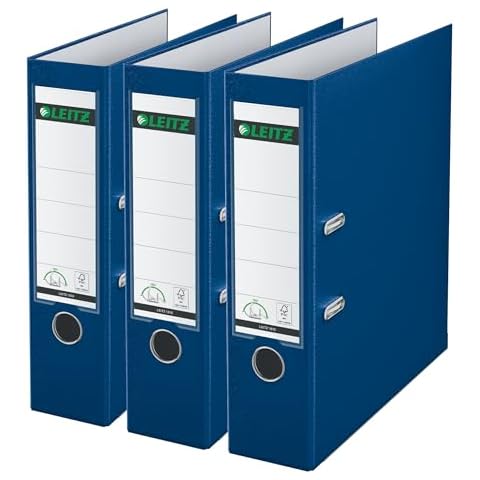 Leitz Blue Lever Arch File, A4, Pack of 3 Cover