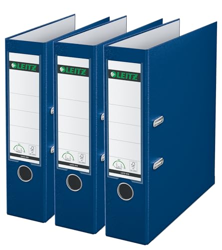 Leitz 1010 Quality Folder Plastic Wide with Patented 180o Precision Mechanism Pack of 3 8 cm Wide Light Blue product thumbnail 5
