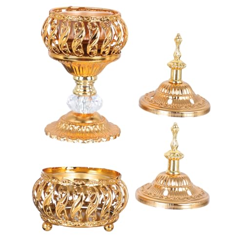 OFFIGAM 2個 中東風鉄製香炉 取り外し可能灰皿付き卓上インセンスバーナー 通気性良好で長使用可能 瞑想やリラックス空間にな属製装飾品