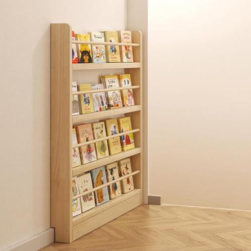 Estantería flotante de montaje en pared para exhibición de suelo a techo, diseño delgado de 10 cm, ahorra espacio, estantería estrecha para libros y almacenamiento en dormitorio, sala de estar y