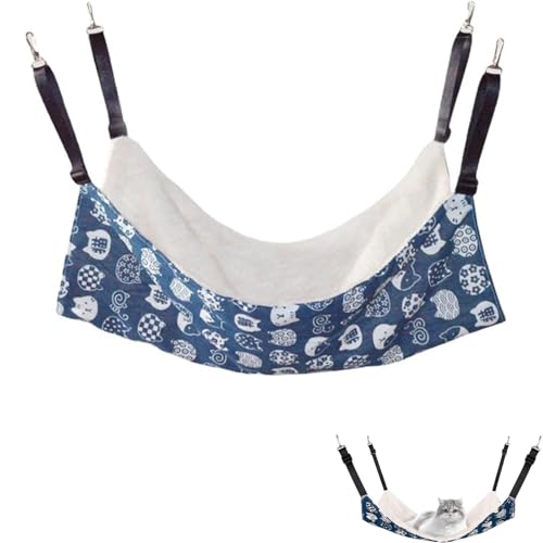 Amaca per Gatti,Gabbia Animali Letto Appeso,Amaca Morbida da Appendere,Letto Sospeso Caldo con Cinghie Regolabili,Altalena sospesa,Altalena Sospesa per Animali Domestici 57x47 cm Tokaneit