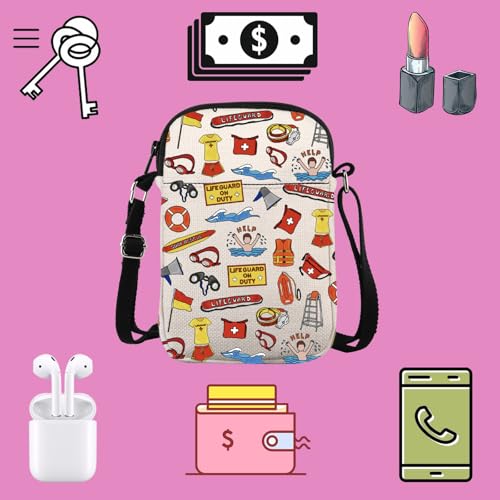 TSOTMO Lifeguard Survival Kit Best Lifeguard Ever Gift Surf Rescue Gift Zipper Pouch Crossbody Bag3