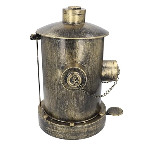 NOENNULL Poubelle de Bouche D'incendie Rétro en Fer, Poubelles de Cuisine, Poubelle de Grande capacité avec Seau Intérieur, Poubelles à Pédale pour Bar Domestique,...