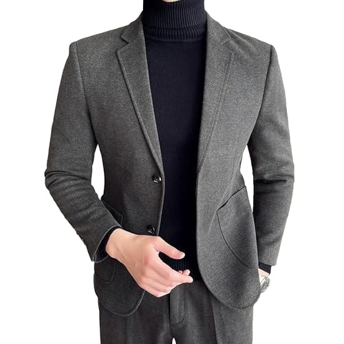 Chaqueta ligera de espiga para hombre americana de negocios cómoda sin forro