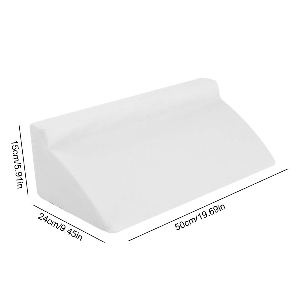 Cojín de Soporte de cuña, cojín de cuña de Espuma, Almohada de Apoyo Lumbar Multiusos compacta para Soporte de piernas 19.7 x 9.4 x 5.9 in/19,69 x 9,45 x 5,91 Pulgadas