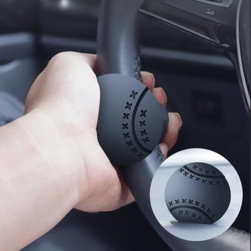 Car Truck Boat Golf Carts Silicone Steering Wheel Spinner Knob Grip Booster Universal Fit, Anti Slip, Sporty